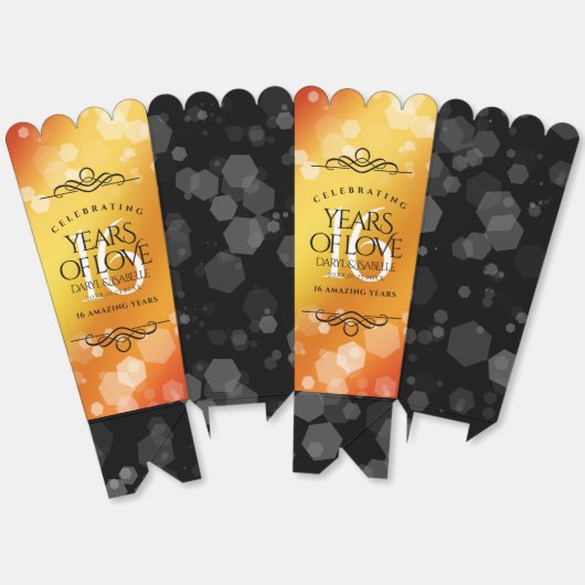 エレガント第16回ゴールデン・トパ結婚ス記念日 フェイバーボックス (見開き)