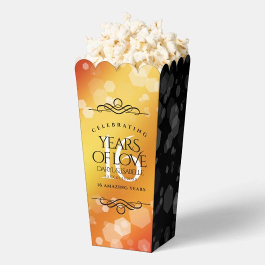 エレガント第16回ゴールデン・トパ結婚ス記念日 フェイバーボックス (はじけた状態)