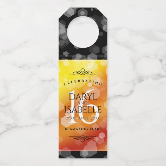 エレガント第16回ゴールデン・トパ結婚ス記念日 ボトルネックタグ (裏面)