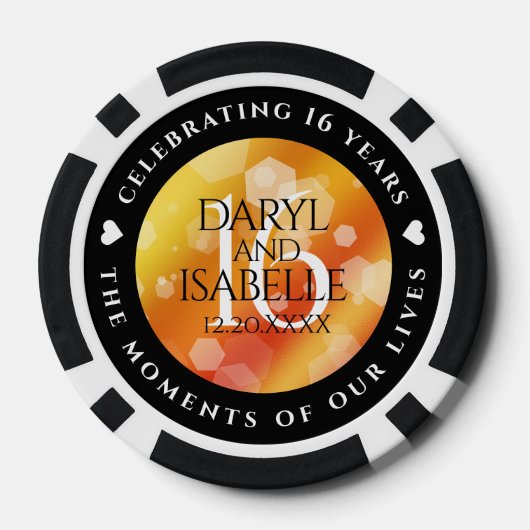 エレガント第16回ゴールデン・トパ結婚ス記念日 ポーカーチップ (裏面)
