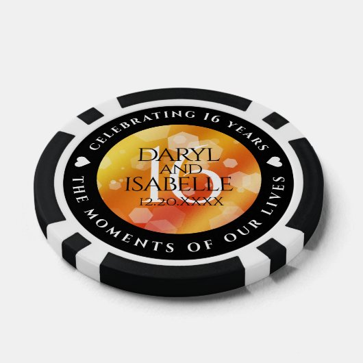 エレガント第16回ゴールデン・トパ結婚ス記念日 ポーカーチップ (シングル)