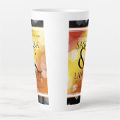 エレガント第16回23回トパーズ結婚記念日 カフェラテマグ (正面)