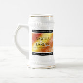 エレガント第16回23回トパーズ結婚記念日 ビールジョッキ (左)