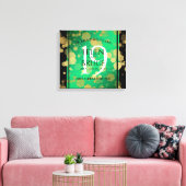 エレガント第19回ジェイド結婚記念日お祝い キャンバスプリント (インサイチュ (リビング))
