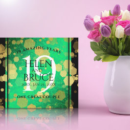 エレガント第19回ジェイド結婚記念日お祝い キャンバスプリント