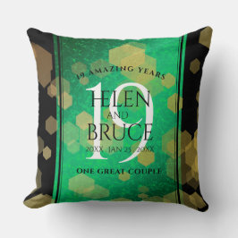 エレガント第19回ジェイド結婚記念日お祝い クッション