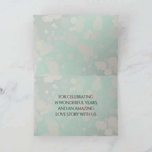 エレガント第19回ジェイド結婚記念日お祝い サンキューカード (内部)