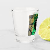 エレガント第19回ジェイド結婚記念日お祝い ショットグラス (左)