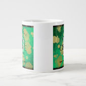 エレガント第19回ジェイド結婚記念日お祝い ジャンボコーヒーマグカップ (正面)