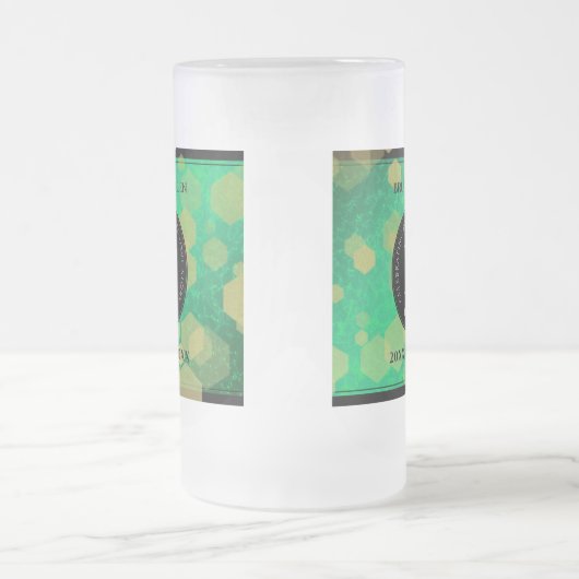 エレガント第19回ジェイド結婚記念日お祝い フロストグラスビールジョッキ (中央)