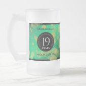 エレガント第19回ジェイド結婚記念日お祝い フロストグラスビールジョッキ (左)