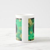 エレガント第19回ジェイド結婚記念日お祝い ボーンチャイナマグカップ (正面)