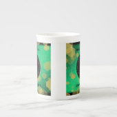 エレガント第19回ジェイド結婚記念日お祝い ボーンチャイナマグカップ (正面)