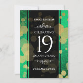 エレガント第19回ジェイド結婚記念日お祝い 招待状 (正面)