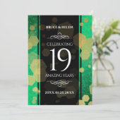 エレガント第19回ジェイド結婚記念日お祝い 招待状 (スタンド正面)