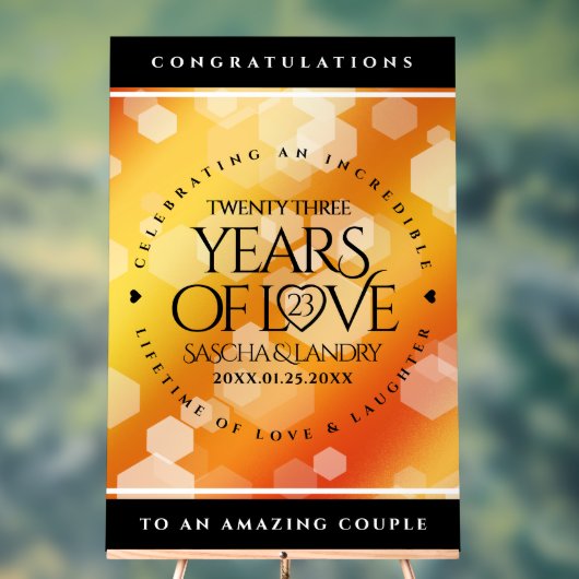 エレガント第23回帝国トパ結婚ス記念日 アクリルサイン (ニュートラル)