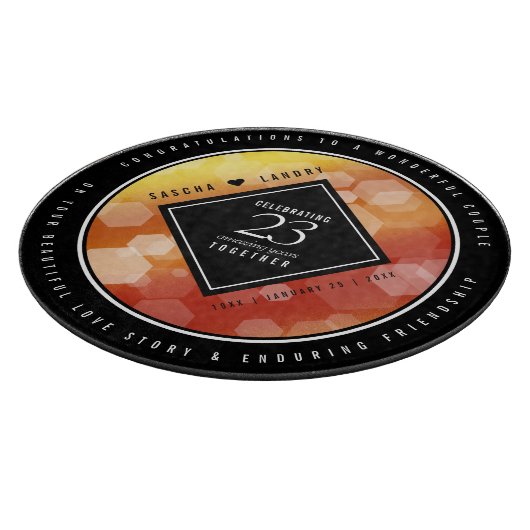 エレガント第23回帝国トパ結婚ス記念日 カッティングボード (角)