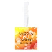 エレガント第23回帝国トパ結婚ス記念日 キューブオーナメント (正面)