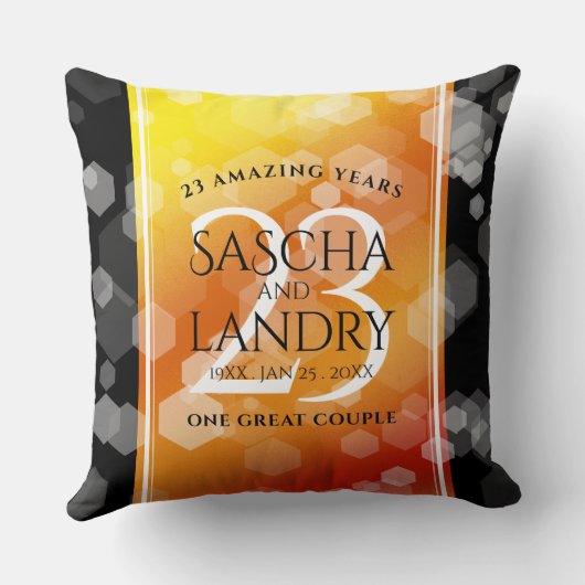 エレガント第23回帝国トパ結婚ス記念日 クッション (裏面)