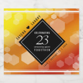 エレガント第23回帝国トパ結婚ス記念日 スパークリングワインラベル (シングルラベル)