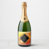 エレガント第23回帝国トパ結婚ス記念日 スパークリングワインラベル (正面)