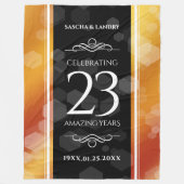 エレガント第23回帝国トパ結婚ス記念日 フリースブランケット (正面)