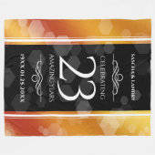 エレガント第23回帝国トパ結婚ス記念日 フリースブランケット (正面(横))