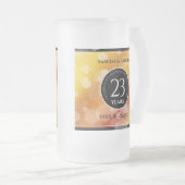 エレガント第23回帝国トパ結婚ス記念日 フロストグラスビールジョッキ (正面右)