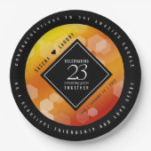 エレガント第23回帝国トパ結婚ス記念日 ペーパープレート (正面)