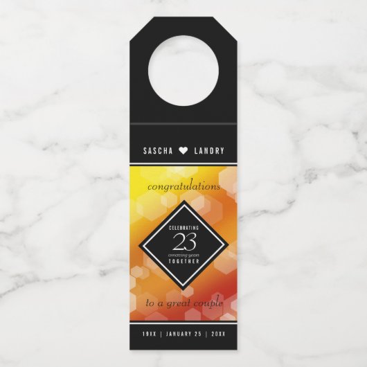 エレガント第23回帝国トパ結婚ス記念日 ボトルネックタグ (裏面)