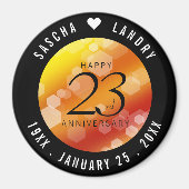 エレガント第23回帝国トパ結婚ス記念日 マグネット (正面)