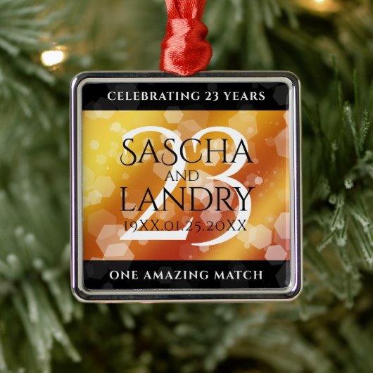 エレガント第23回帝国トパ結婚ス記念日 メタルオーナメント (ツリー)