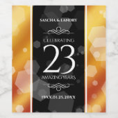 エレガント第23回帝国トパ結婚ス記念日 ワインラベル (シングルラベル)