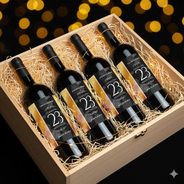 エレガント第23回帝国トパ結婚ス記念日 ワインラベル