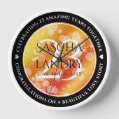 エレガント第23回帝国トパ結婚ス記念日 壁時計 (正面)