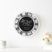 エレガント第25回シルバーダイヤモンド記念日 ラージ壁時計 (ホーム)