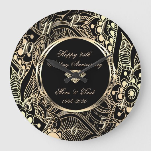 エレガント第25結婚回忌 ラージ壁時計 (正面)