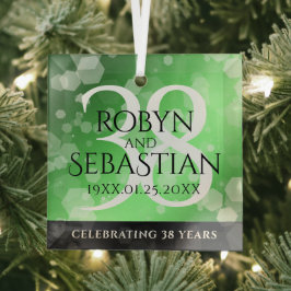 エレガント第38回エメ結婚ラルド ガラスオーナメント