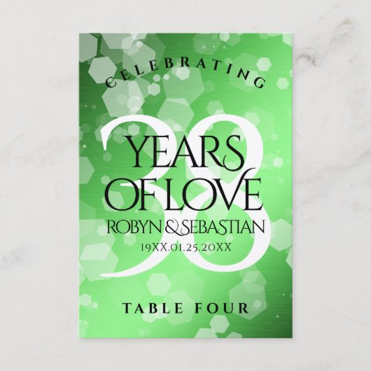 エレガント第38回エメ結婚ラルド サンキューカード (正面)