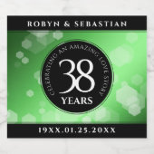 エレガント第38回エメ結婚ラルド スパークリングワインラベル (シングルラベル)