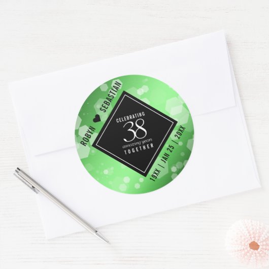 エレガント第38回エメ結婚ラルド ラウンドシール (封筒)