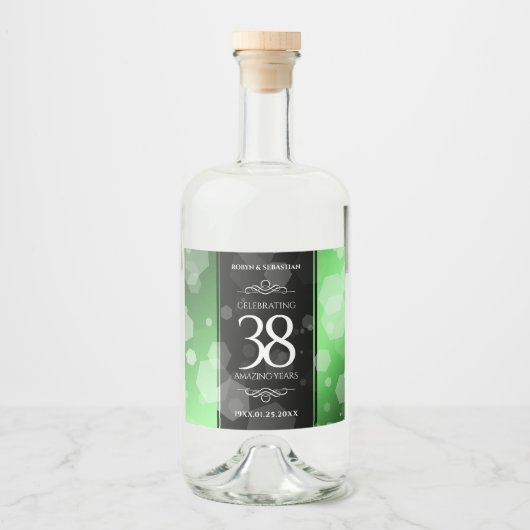 エレガント第38回エメ結婚ラルド リキュールボトルラベル (正面)