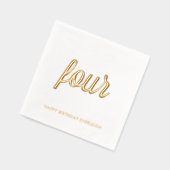 エレガント第4期ゴールドモダンフォイルナプキンス 箔ナプキン (左)