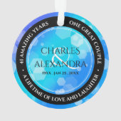エレガント第41回ブルー・トパ結婚ス記念日 オーナメント (裏面)