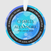 エレガント第41回ブルー・トパ結婚ス記念日 オーナメント (正面)