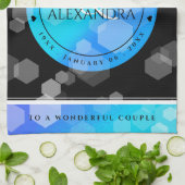 エレガント第41回ブルー・トパ結婚ス記念日 キッチンタオル (折り畳み)