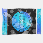 エレガント第41回ブルー・トパ結婚ス記念日 キッチンタオル (横)