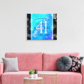 エレガント第41回ブルー・トパ結婚ス記念日 キャンバスプリント (インサイチュ (リビング))