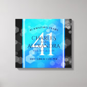 エレガント第41回ブルー・トパ結婚ス記念日 キャンバスプリント (正面)