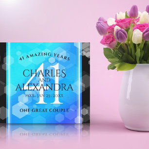 エレガント第41回ブルー・トパ結婚ス記念日 キャンバスプリント